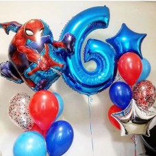 Набор из воздушных шаров для мальчика №15 ( Человек - паук )